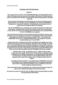 Aventure de Pati Sankana
