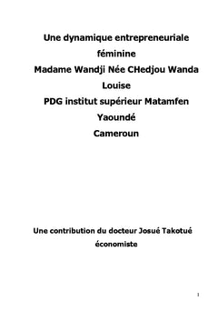 Une dynamique entrepreunariale feminine