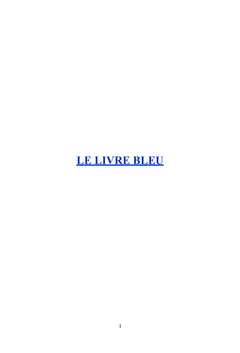 Le Livre Bleu