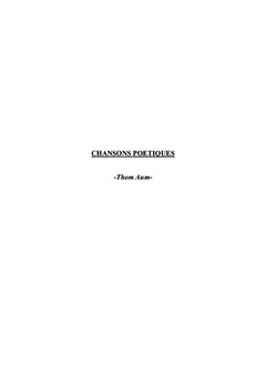 Chansons poétiques