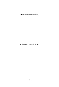 Mon livret de contes