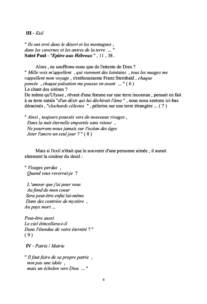 Prieres d'un Exile - Voyages