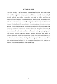 Le stylo de Sang