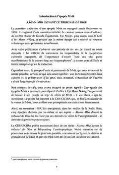Akoma MBA devant le tribunal de DIEU. L'Aventure d'Eyeghe Obame
