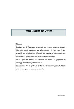 Quand vendre devient facile