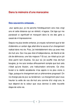 Dans la mémoire d'une marocaine