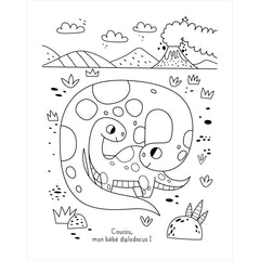 Mes planches d'artiste à colorier - Super colos Dinosaures