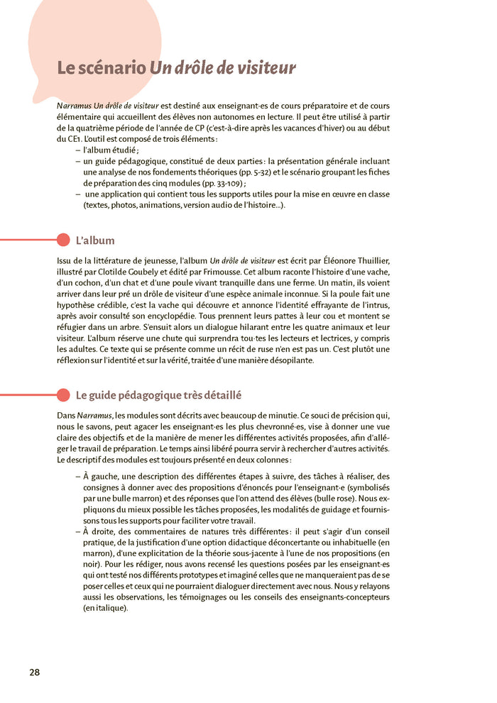 Narramus - Drôle de visiteur CP-CE1 - ressources numériques