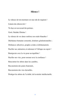 Le silence des Afriques et la Dignité Humaine