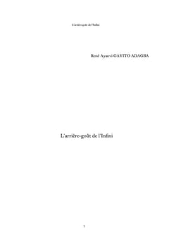 L'arrière goût de l'infini