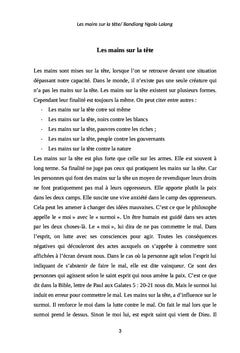 Les mains sur la tête