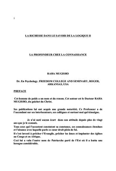 La richesse dans le savoir de la logique II