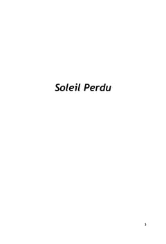 Soleil perdu