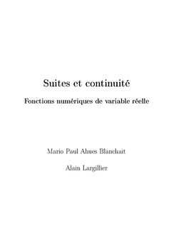 Suites et continuité