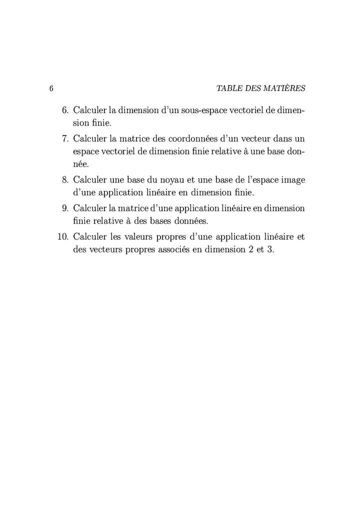 L'algèbre linéaire et le calcul matriciel