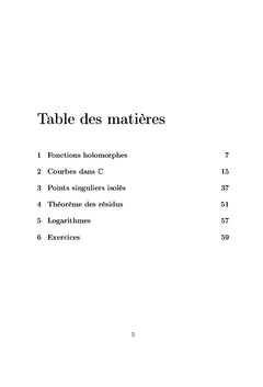 Une introduction aux fonctions holomorphes