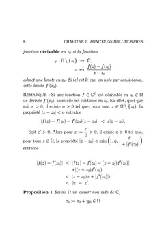 Une introduction aux fonctions holomorphes
