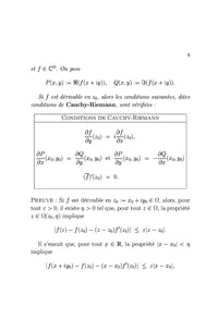 Une introduction aux fonctions holomorphes
