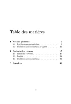 ElEments d'optimisation