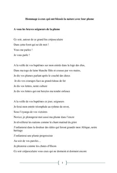 Chante griot au rythme du Mvet