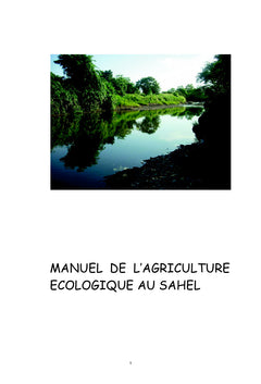 Manuel de l'agriculture écologique au Sahel