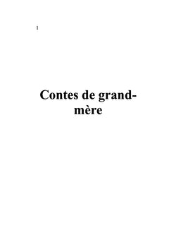 Contes de grand-mère