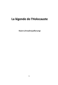 La légende de l'Holocauste