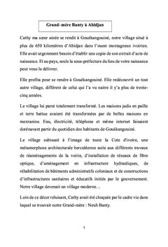 Grand-mère Banty à Abidjan