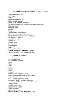 Je n'ai que les maudits mots dans ce Ghetto de Maux