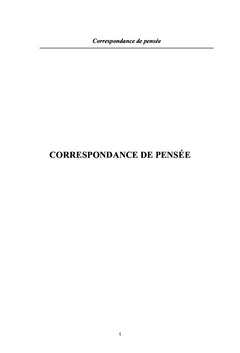 Correspondance de pensée