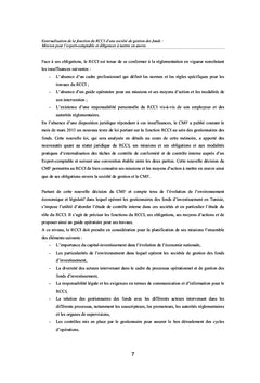 Externalisation de la fonction RCCI d'une société de gestion de fonds