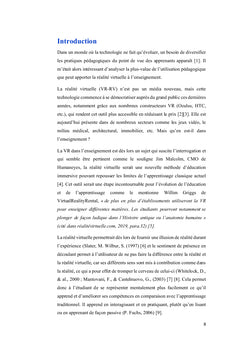 Quel est l'apport de la réalité virtuelle dans l'enseignement ?