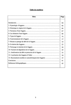 Description et fonctionnement de la foggara