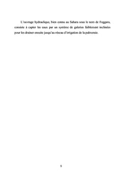 Description et fonctionnement de la foggara