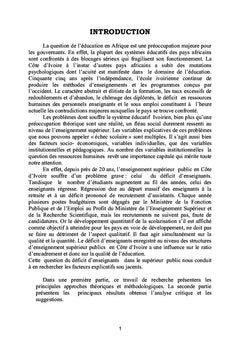 Évaluation de la politique de ressources humaines des enseignants du supérieur en Côte d'Ivoire