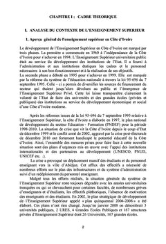 Évaluation de la politique de ressources humaines des enseignants du supérieur en Côte d'Ivoire