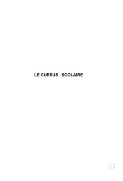 Le cursus scolaire