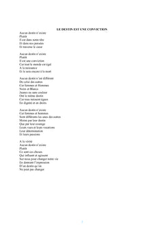 Et si j'avais changé mon destin