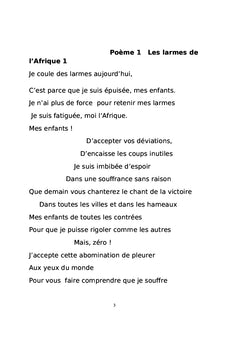 Les larmes de l'Afrique