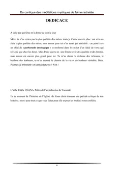 Du Cantique des Méditations Mystiques de l'Ame Rachetée