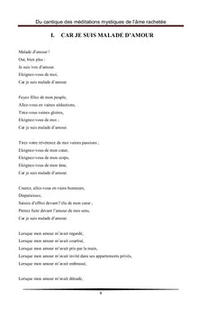 Du Cantique des Méditations Mystiques de l'Ame Rachetée