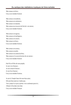 Du Cantique des Méditations Mystiques de l'Ame Rachetée