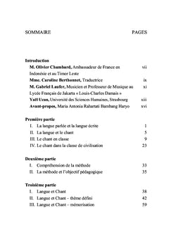 Langue et Chant
