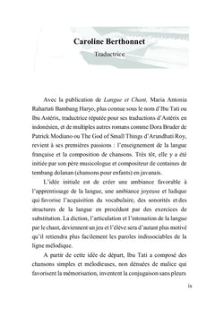 Langue et Chant