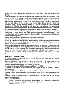 Kossi au Burundi 2002 - 2005