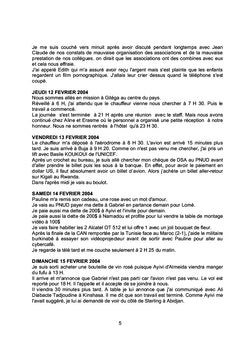 Kossi au Burundi 2002 - 2005