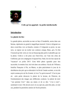 Celle qu'on appelait la petite intellectuelle