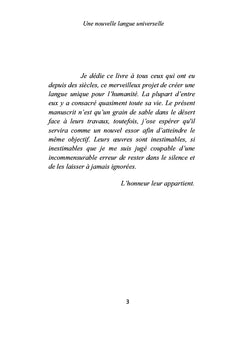 Une nouvelle langue universelle par la voie d'une entente universelle