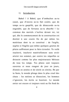 Une nouvelle langue universelle par la voie d'une entente universelle