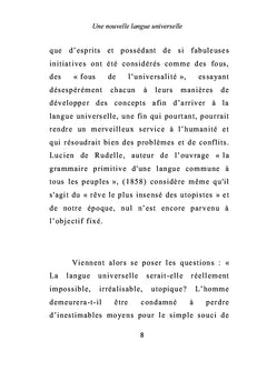 Une nouvelle langue universelle par la voie d'une entente universelle
